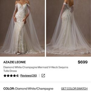 Azazie Wedding Dress size 2